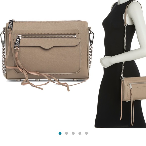 Rebecca Minkoff Avery Suede Chain Strap Crossbody - Picture 1 of 5